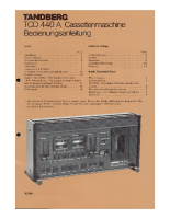 Tandberg TCD-440-A - Owners Manual